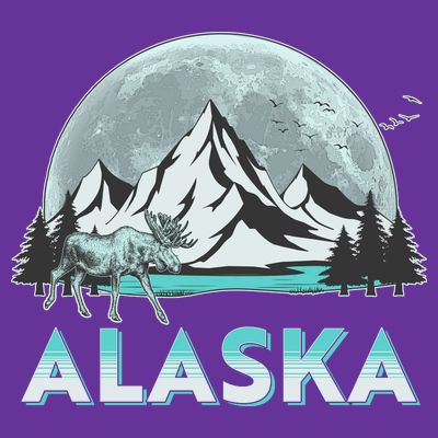 Alaska Wilderness Moose Moon T-Shirt