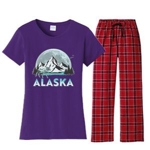 Alaska Wilderness Moose Moon Women's Flannel Pajama Set