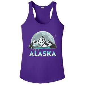 Alaska Wilderness Moose Moon Ladies PosiCharge Competitor Racerback Tank