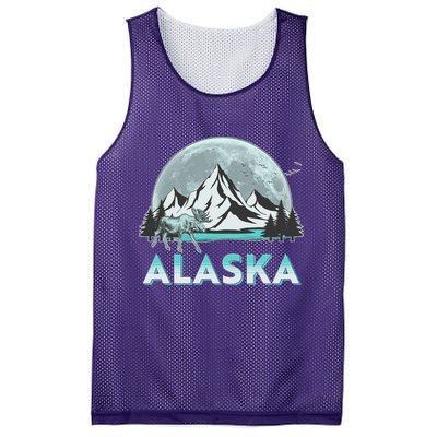 Alaska Wilderness Moose Moon Mesh Reversible Basketball Jersey Tank