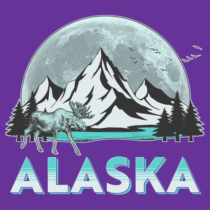 Alaska Wilderness Moose Moon Mousepad