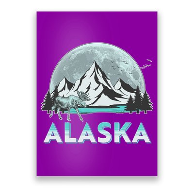 Alaska Wilderness Moose Moon Poster