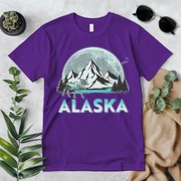 Alaska Wilderness Moose Moon Premium T-Shirt