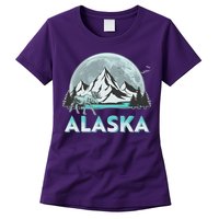 Alaska Wilderness Moose Moon Womens T-Shirt
