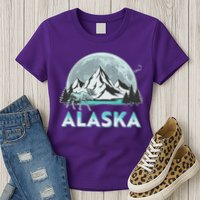 Alaska Wilderness Moose Moon Womens T-Shirt