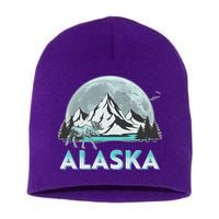 Alaska Wilderness Moose Moon Short Acrylic Beanie