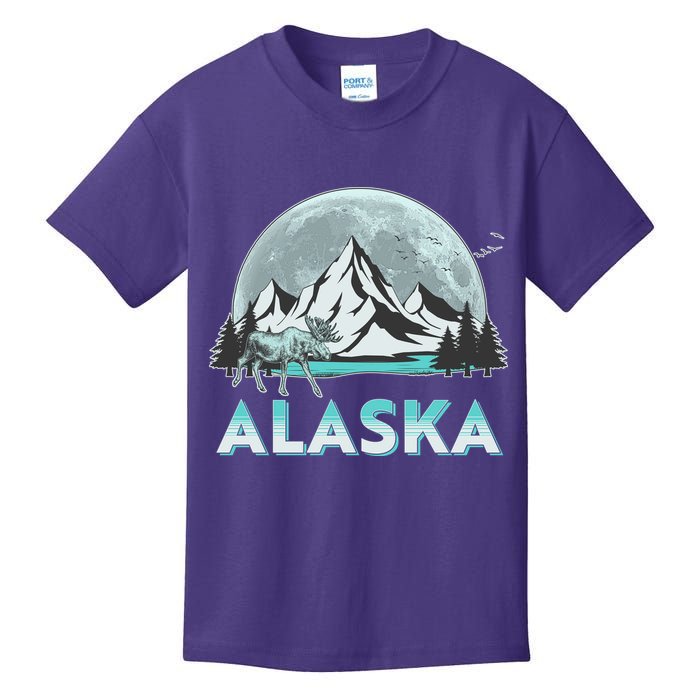 Alaska Wilderness Moose Moon Kids T-Shirt