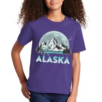 Alaska Wilderness Moose Moon Kids T-Shirt