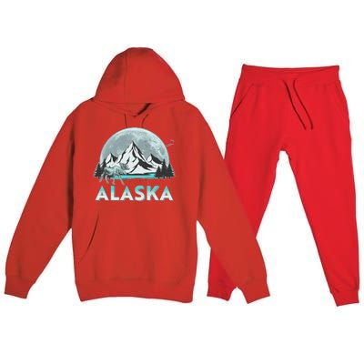 Alaska Wilderness Moose Moon Premium Hooded Sweatsuit Set