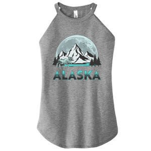 Alaska Wilderness Moose Moon Women's Perfect Tri Rocker Tank