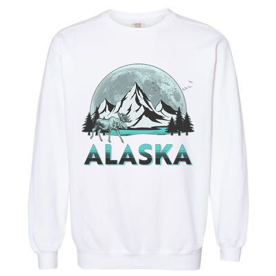 Alaska Wilderness Moose Moon Garment-Dyed Sweatshirt