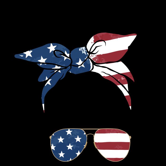 American Woman Messy Bun USA Flag Mom 16 in Basic Backpack