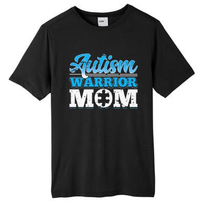 Autism Warrior Mom Autism Awareness Month Gift Tall Fusion ChromaSoft Performance T-Shirt