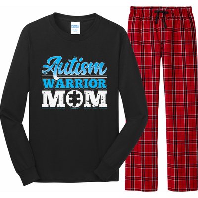 Autism Warrior Mom Autism Awareness Month Gift Long Sleeve Pajama Set