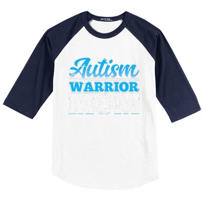 Autism Warrior Mom Autism Awareness Month Gift Baseball Sleeve Shirt