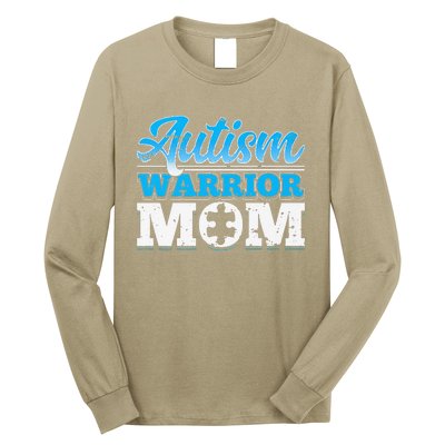 Autism Warrior Mom Autism Awareness Month Gift Long Sleeve Shirt