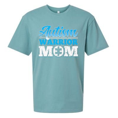 Autism Warrior Mom Autism Awareness Month Gift Sueded Cloud Jersey T-Shirt