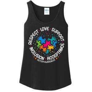 Autism Women Men Respect Love Support Autism Awareness Ladies Essential Tank