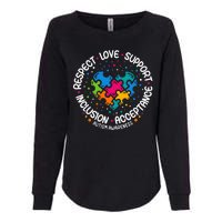 Autism Women Men Respect Love Support Autism Awareness Womens California Wash Sweatshirt