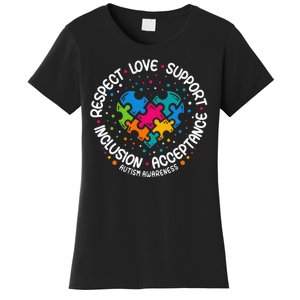 Autism Women Men Respect Love Support Autism Awareness Women's T-Shirt