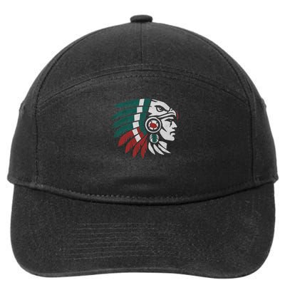 Aztec Warrior Mayan Indigenous Mexican Aztec Jaguar 7-Panel Snapback Hat