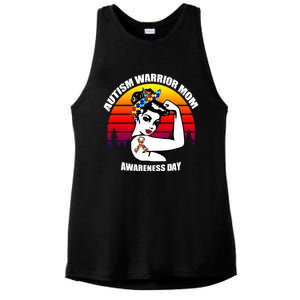 Autism Warrior Mom Unbreakable Gift Autism Awareness Tee Cool Gift Ladies PosiCharge Tri-Blend Wicking Tank