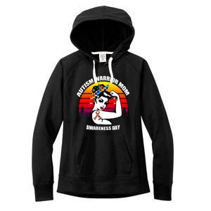 Autism Warrior Mom Unbreakable Gift Autism Awareness Tee Cool Gift Women's Fleece Hoodie