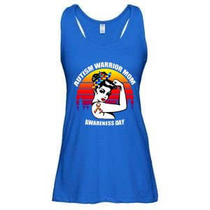 Autism Warrior Mom Unbreakable Gift Autism Awareness Tee Cool Gift Ladies Essential Flowy Tank