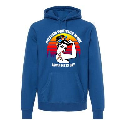 Autism Warrior Mom Unbreakable Gift Autism Awareness Tee Cool Gift Premium Hoodie