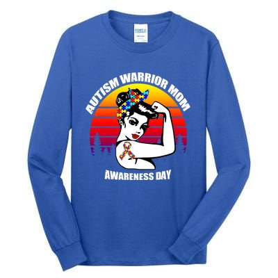 Autism Warrior Mom Unbreakable Gift Autism Awareness Tee Cool Gift Tall Long Sleeve T-Shirt