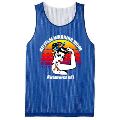 Autism Warrior Mom Unbreakable Gift Autism Awareness Tee Cool Gift Mesh Reversible Basketball Jersey Tank