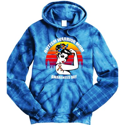 Autism Warrior Mom Unbreakable Gift Autism Awareness Tee Cool Gift Tie Dye Hoodie