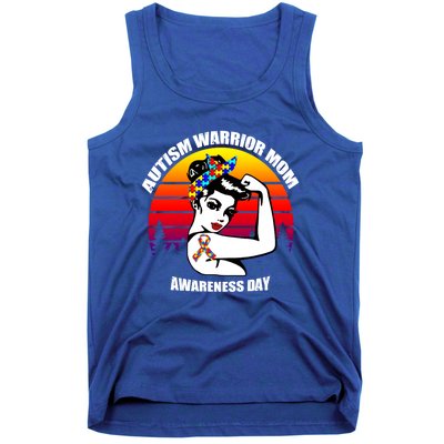 Autism Warrior Mom Unbreakable Gift Autism Awareness Tee Cool Gift Tank Top