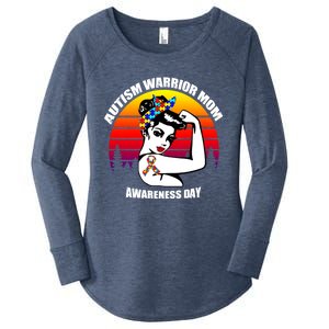 Autism Warrior Mom Unbreakable Gift Autism Awareness Tee Cool Gift Women's Perfect Tri Tunic Long Sleeve Shirt