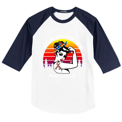 Autism Warrior Mom Unbreakable Gift Autism Awareness Tee Cool Gift Baseball Sleeve Shirt