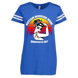 Autism Warrior Mom Unbreakable Gift Autism Awareness Tee Cool Gift Enza Ladies Jersey Football T-Shirt