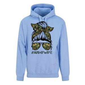 Army Wife Messy Bun Veteran Camouflage Bandana Sunglasses Unisex Surf Hoodie