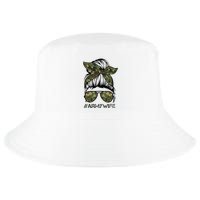 Army Wife Messy Bun Veteran Camouflage Bandana Sunglasses Cool Comfort Performance Bucket Hat