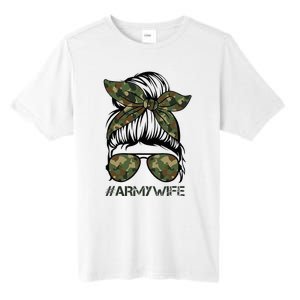 Army Wife Messy Bun Veteran Camouflage Bandana Sunglasses Tall Fusion ChromaSoft Performance T-Shirt