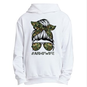 Army Wife Messy Bun Veteran Camouflage Bandana Sunglasses Urban Pullover Hoodie