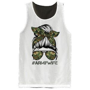 Army Wife Messy Bun Veteran Camouflage Bandana Sunglasses Mesh Reversible Basketball Jersey Tank