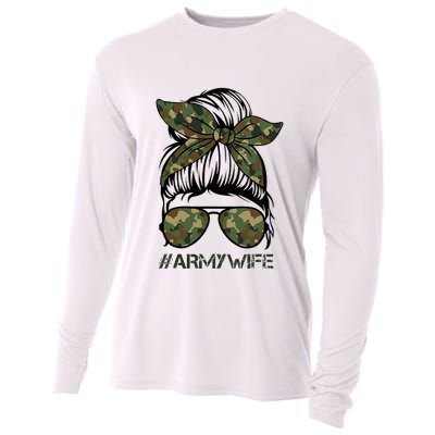 Army Wife Messy Bun Veteran Camouflage Bandana Sunglasses Cooling Performance Long Sleeve Crew