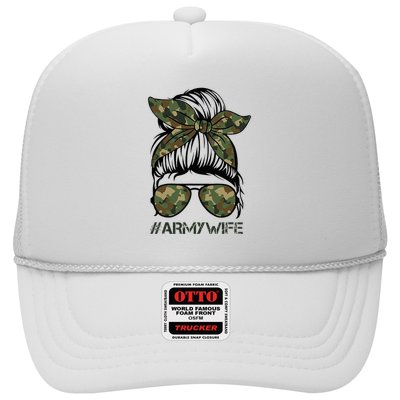 Army Wife Messy Bun Veteran Camouflage Bandana Sunglasses Trucker Hat