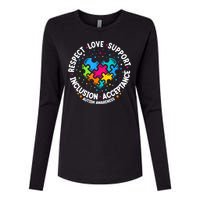 Autism Women Men Respect Love Support Autism Awareness Womens Cotton Relaxed Long Sleeve T-Shirt