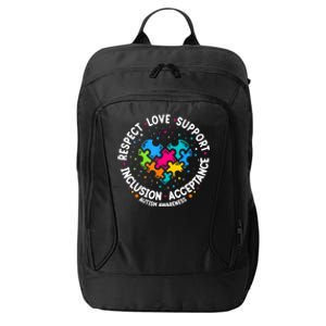 Autism Women Men Respect Love Support Autism Awareness City Backpack