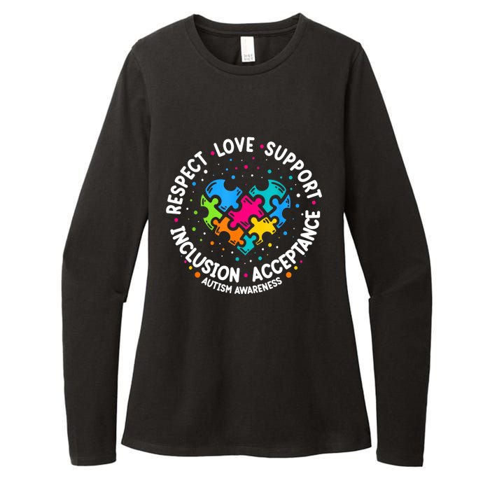 Autism Women Men Respect Love Support Autism Awareness Womens CVC Long Sleeve Shirt