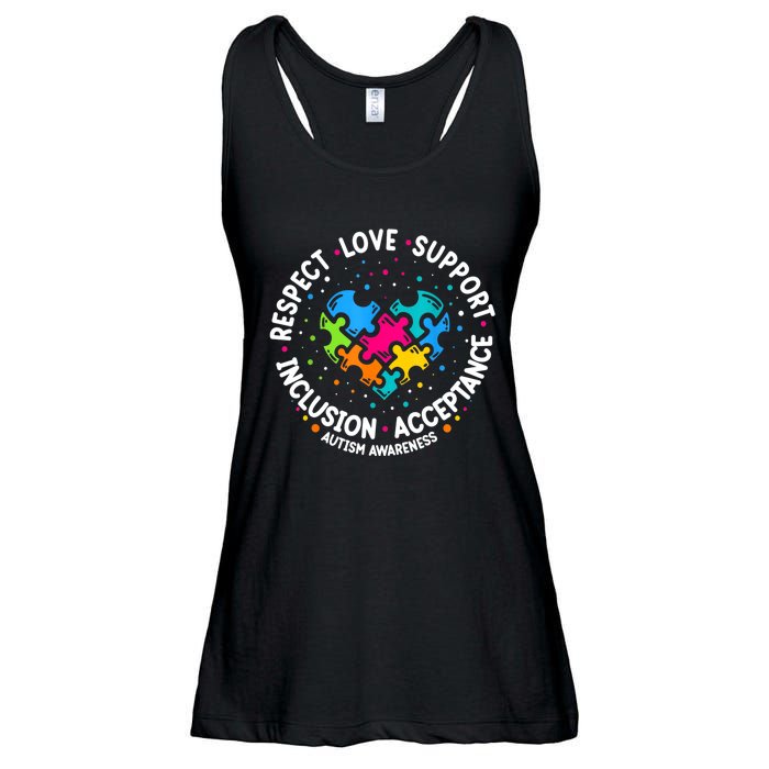 Autism Women Men Respect Love Support Autism Awareness Ladies Essential Flowy Tank