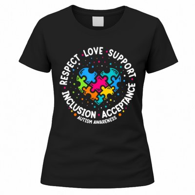 Autism Women Men Respect Love Support Autism Awareness Women's T-Shirt