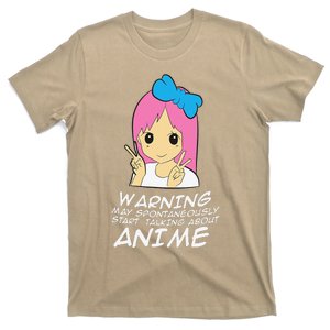 Anime Warning May Spontaneously Start Talking About Anime T-Shirt