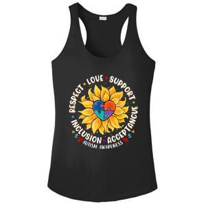 Autism Women Men Respect Love Support Autism Awareness Ladies PosiCharge Competitor Racerback Tank